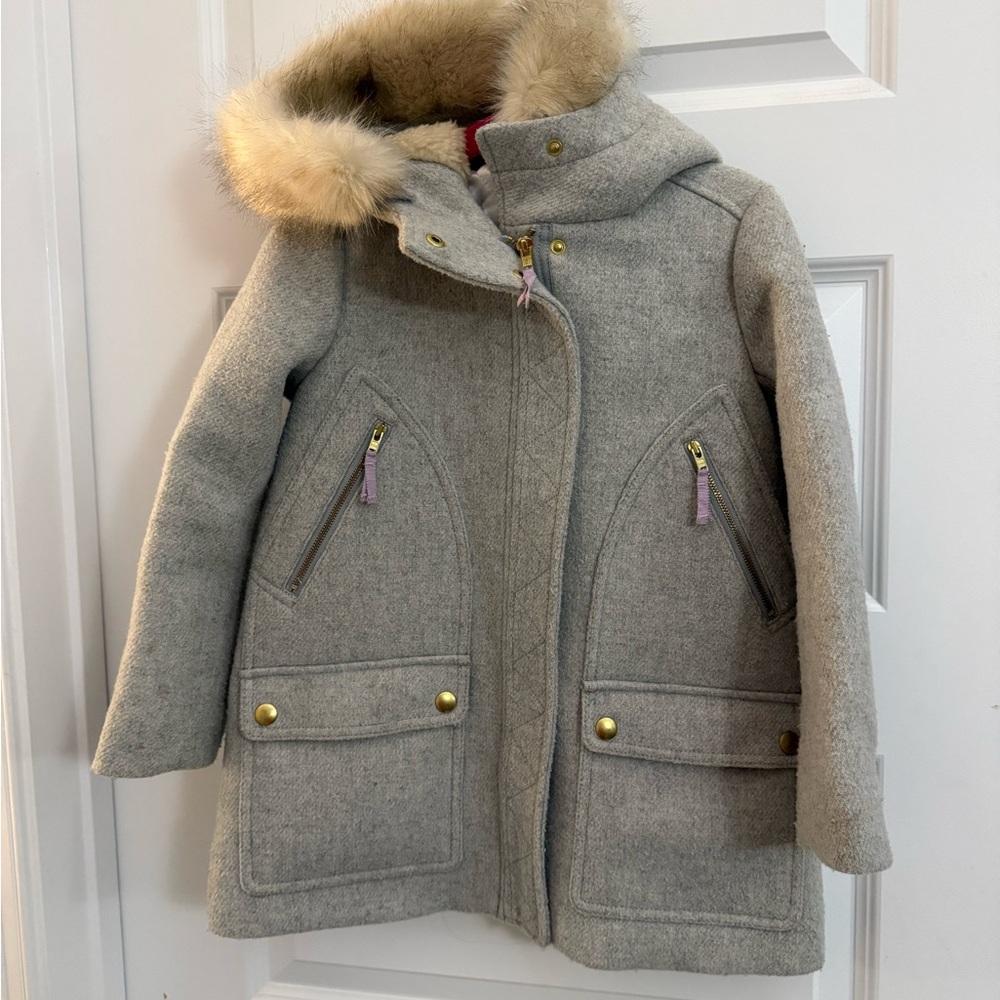 Crewcuts Quilted Satin Jacket with Pink Accents